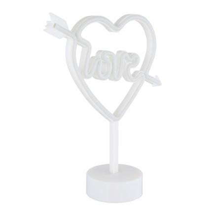 Globo - LED Neon table decoration LED/2W/3xAA heart