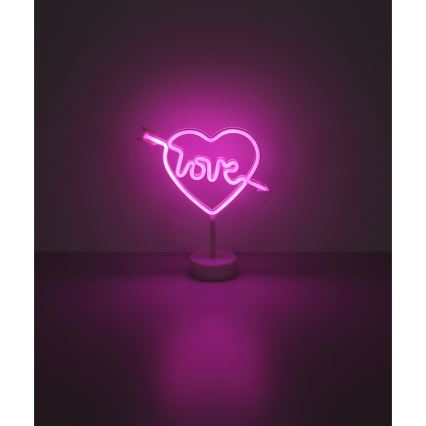 Globo - LED Neon table decoration LED/2W/3xAA heart