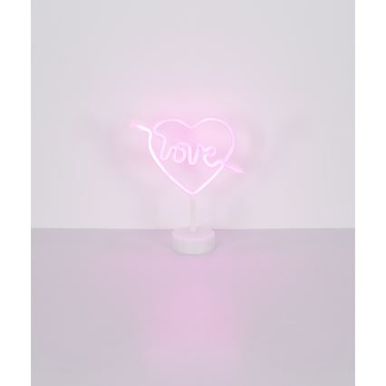 Globo - LED Neon table decoration LED/2W/3xAA heart