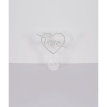Globo - LED Neon table decoration LED/2W/3xAA heart