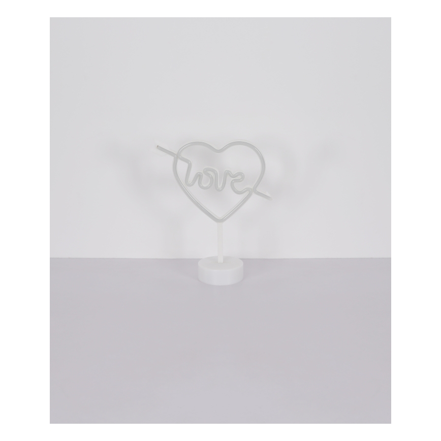 Globo - LED Neon table decoration LED/2W/3xAA heart