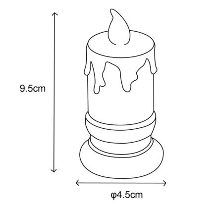 Globo - SET 2x LED Candle LED/0,25W/3xLR1130