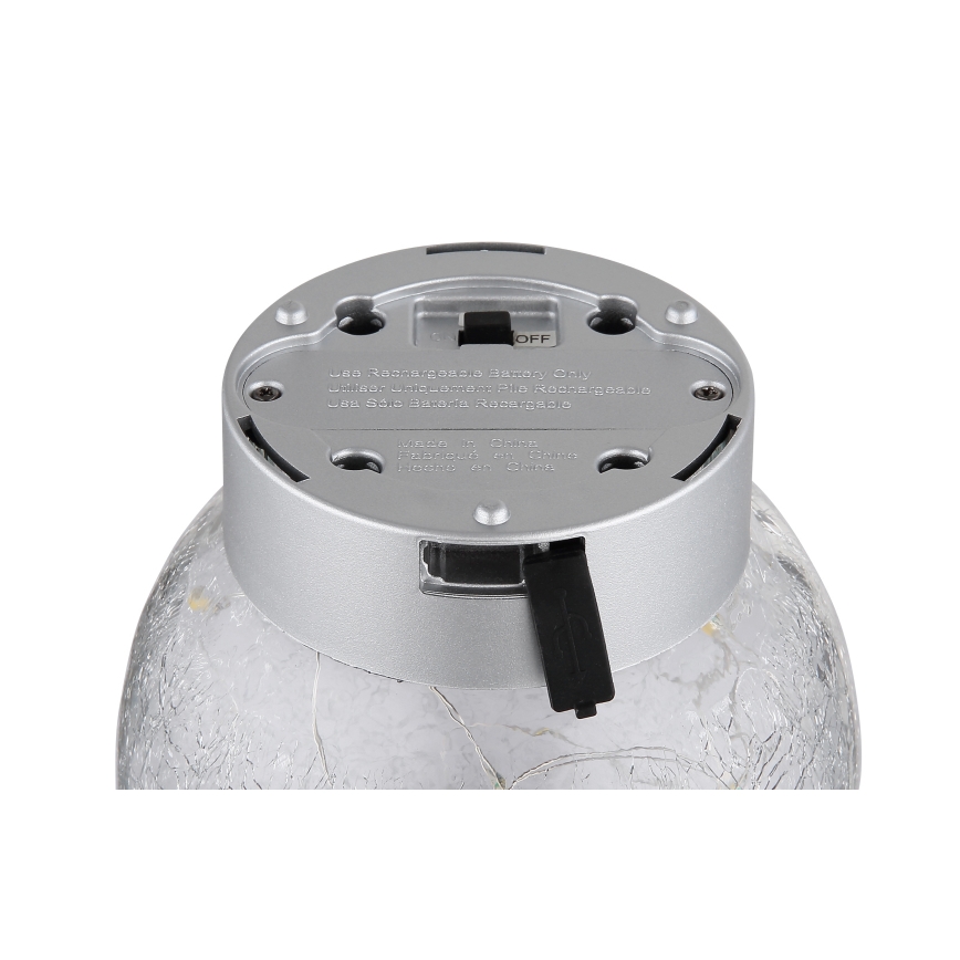 Globo - LED Decorative rechargeable table lamp 25xLED/0,06W/5V 600 mAh IP44