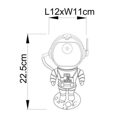 Globo - LED RGB Table lamp LED/4,5W/5V astronaut silver