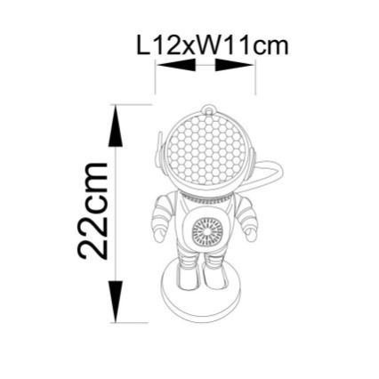 Globo - LED RGB Table lamp LED/6W/5V astronaut white