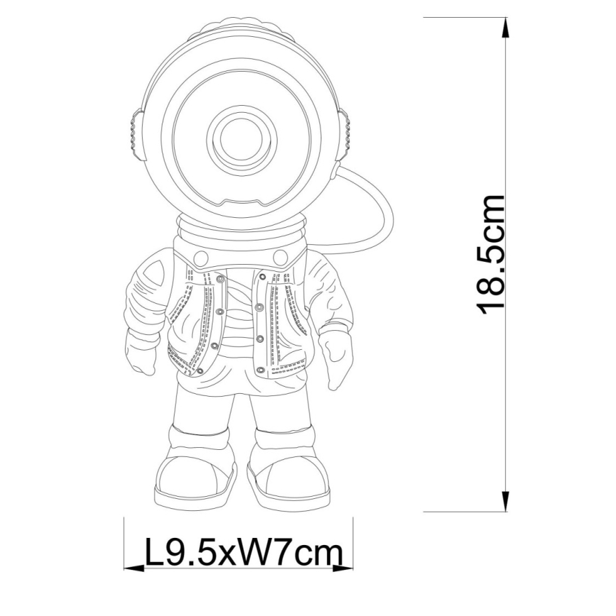 Globo - Dimmable LED Astronaut Projector LED/3W/5V