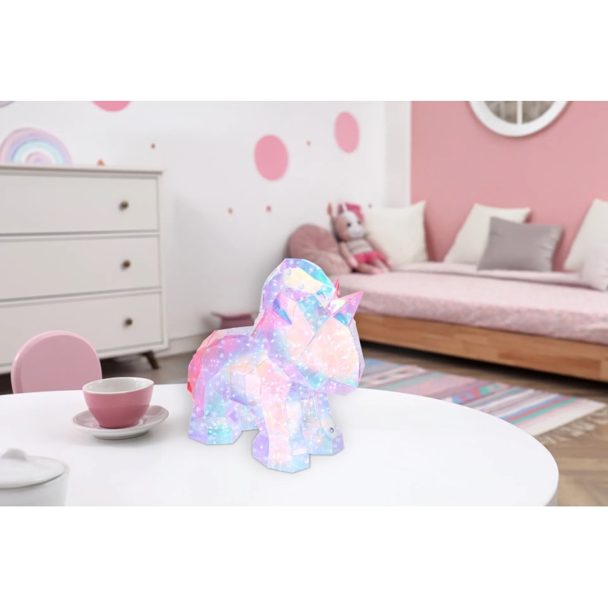 Globo - Dimmable Rechargeable LED Table Decoration, 4W/5V, 1800 mAh - Unicorn