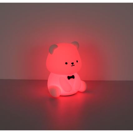Globo - LED RGBW Dimmable Rechargeable Kids' Night Light LED/1W/5V 1200 mAh Bear