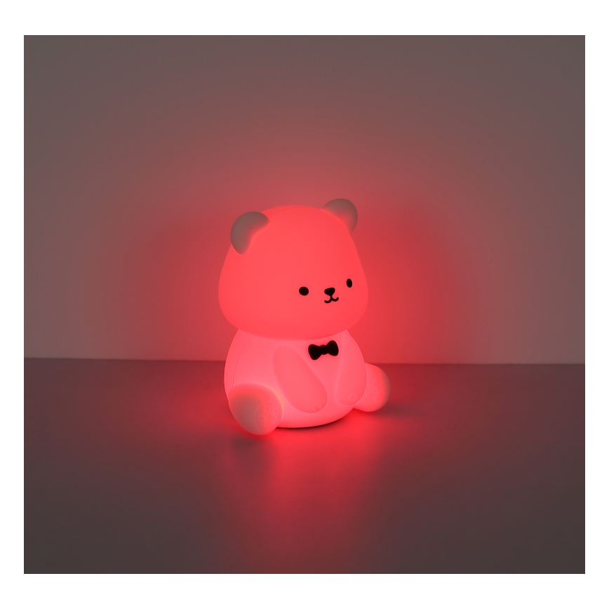 Globo - LED RGBW Dimmable Rechargeable Kids' Night Light LED/1W/5V 1200 mAh Bear