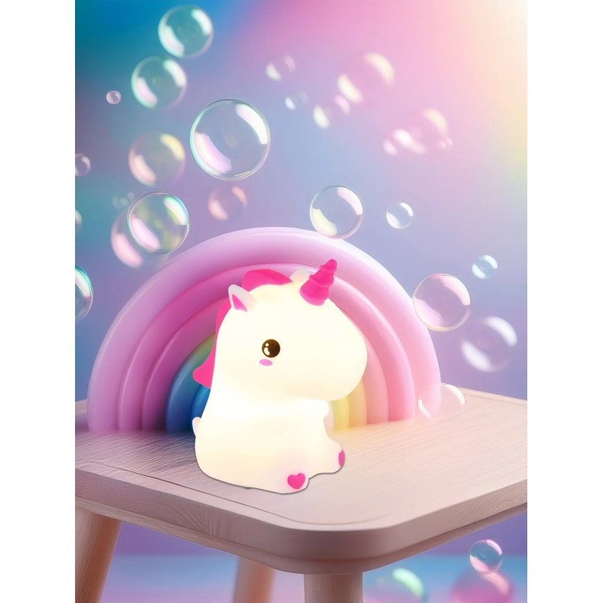 Globo - LED RGBW Dimmable Rechargeable Children's Night Light LED/1,5W/5V 1200 mAh Unicorn