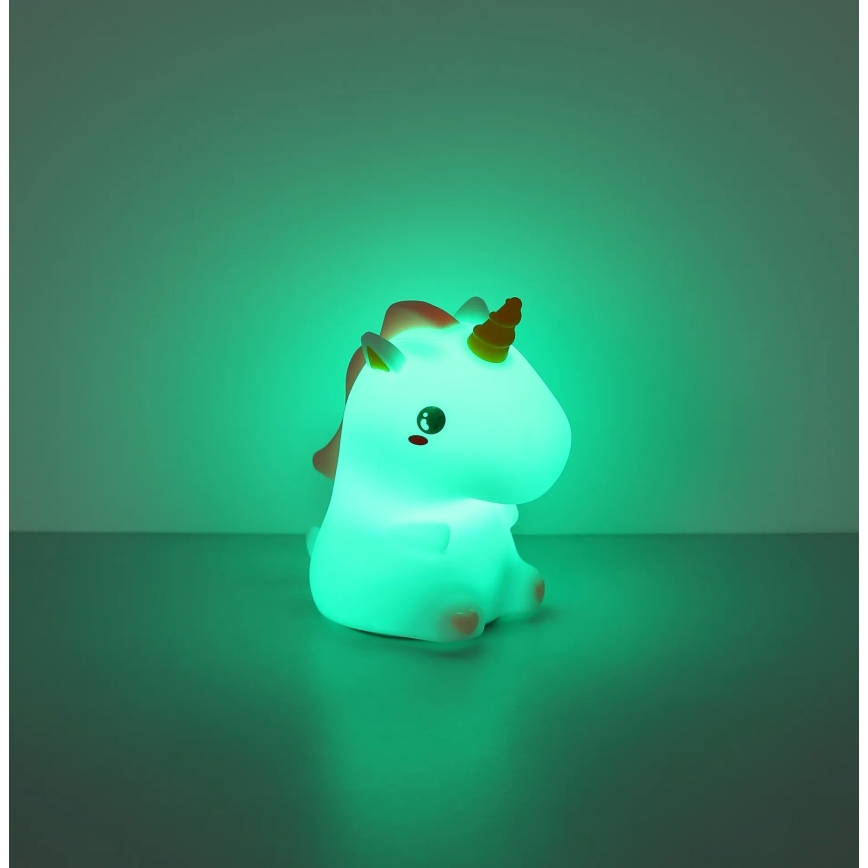 Globo - LED RGBW Dimmable Rechargeable Children's Night Light LED/1,5W/5V 1200 mAh Unicorn