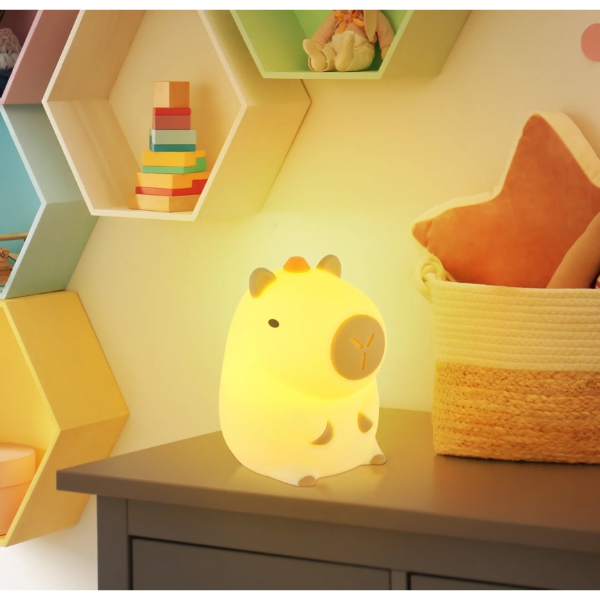 Globo - LED RGBW Dimmable Rechargeable Children's Night Light LED/1,5W/5V 1200 mAh Capybara