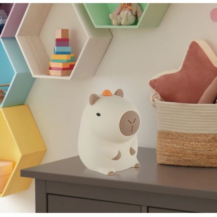 Globo - LED RGBW Dimmable Rechargeable Children's Night Light LED/1,5W/5V 1200 mAh Capybara