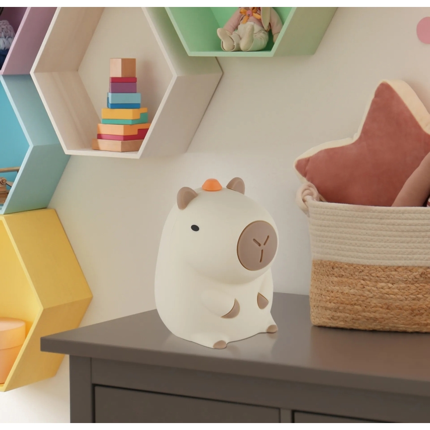 Globo - LED RGBW Dimmable Rechargeable Children's Night Light LED/1,5W/5V 1200 mAh Capybara