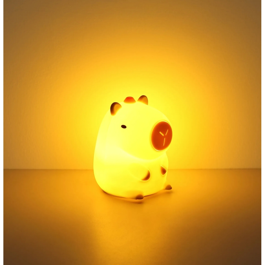 Globo - LED RGBW Dimmable Rechargeable Children's Night Light LED/1,5W/5V 1200 mAh Capybara