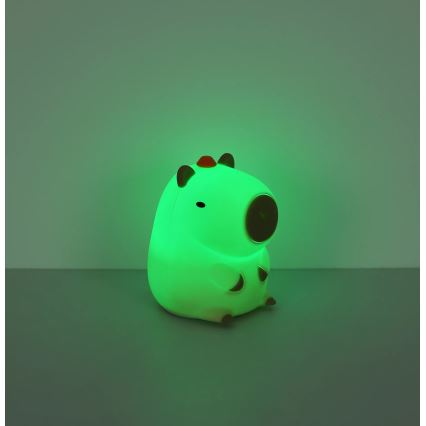 Globo - LED RGBW Dimmable Rechargeable Children's Night Light LED/1,5W/5V 1200 mAh Capybara