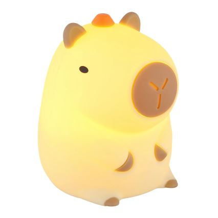Globo - LED RGBW Dimmable Rechargeable Children's Night Light LED/1,5W/5V 1200 mAh Capybara