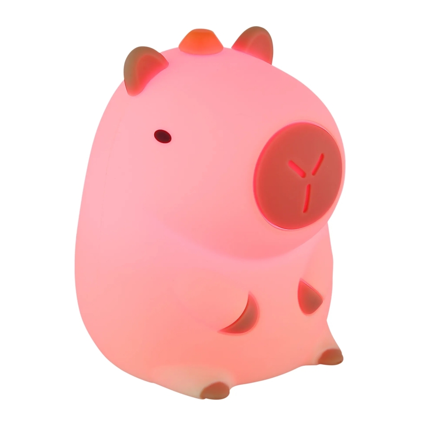 Globo - LED RGBW Dimmable Rechargeable Children's Night Light LED/1,5W/5V 1200 mAh Capybara