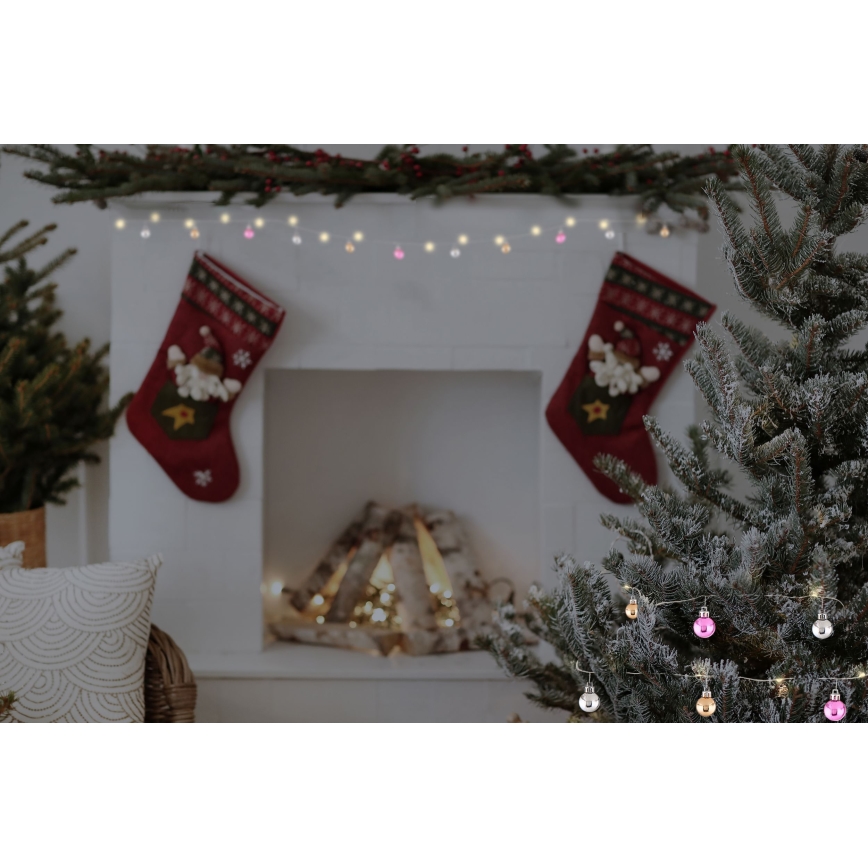 Globo - LED Christmas chain 20xLED/2xAA 2,2m warm white