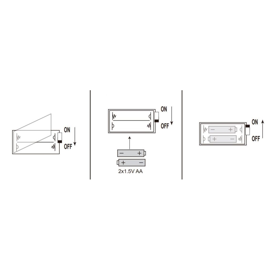 Globo - LED Christmas chain 20xLED/2xAA 2,2m warm white