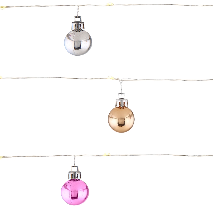 Globo - LED Christmas string lights 20xLED/2xAA 2,2m warm white