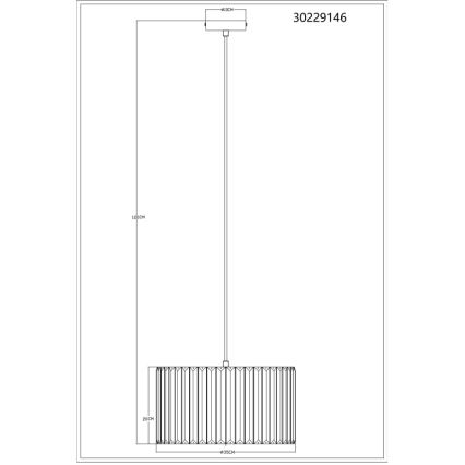 Globo - Chandelier on a string 1xE27/60W/230V d. 35 cm