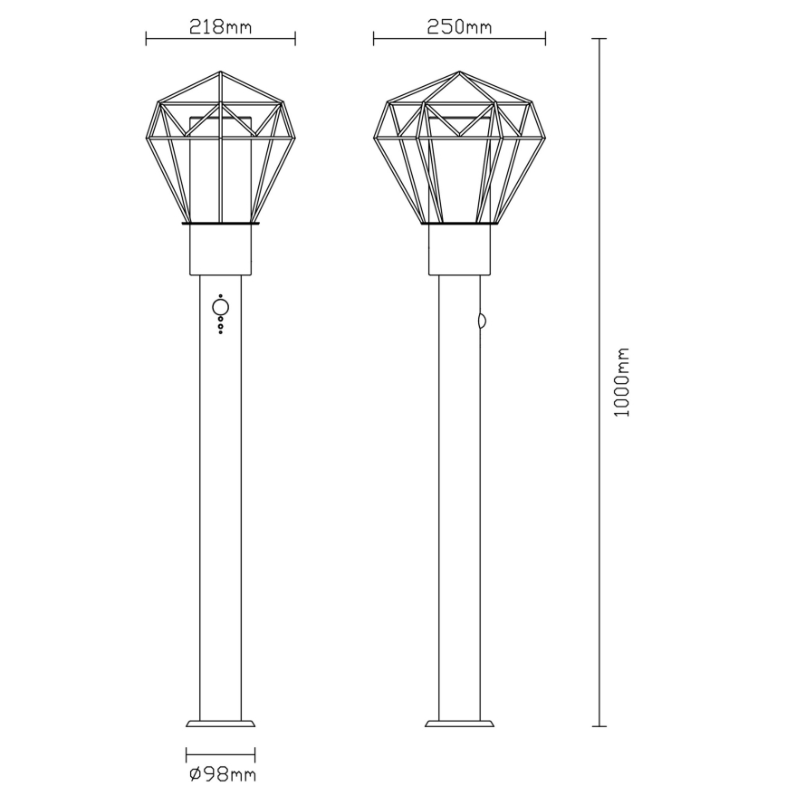 Globo - Outdoor lamp with sensor 1xE27/15W/230V IP44