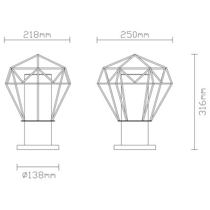 Globo - Outdoor lamp 1xE27/15W/230V IP44