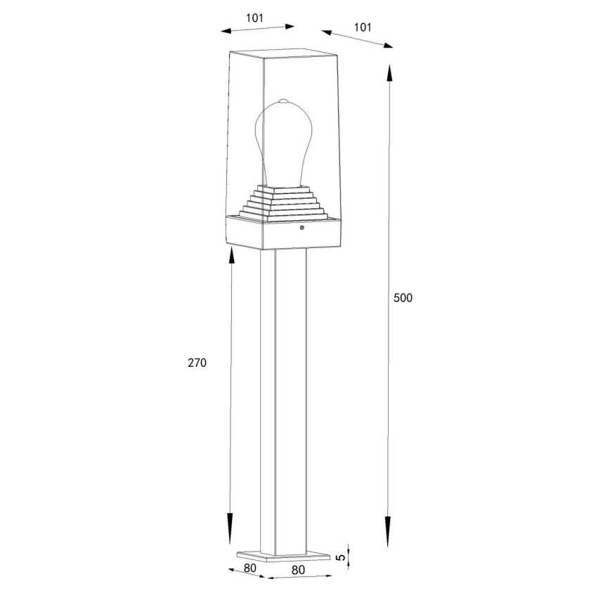 Globo - Outdoor lamp 1xE27/40W/230V IP44