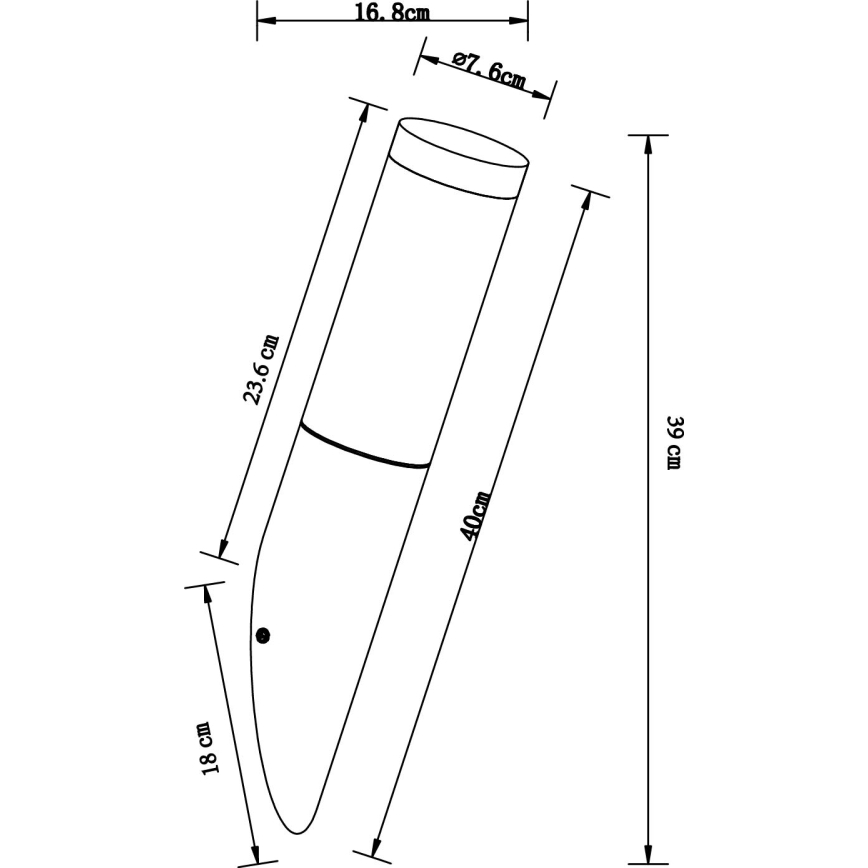 Globo - Outdoor wall light 1xE27/23W/230V IP44