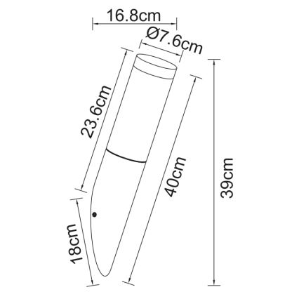 Globo - Outdoor wall light  1xE27/60W/230V