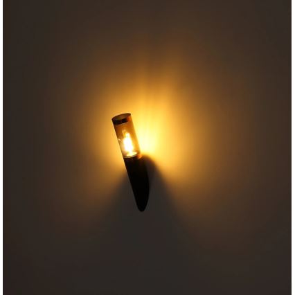 Globo - Outdoor wall light 1xE27/23W/230V IP44 black/copper