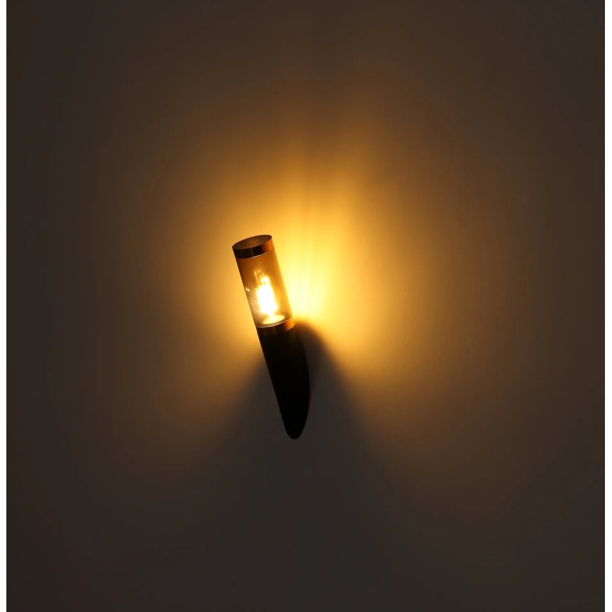 Globo - Outdoor wall light 1xE27/23W/230V IP44 black/copper