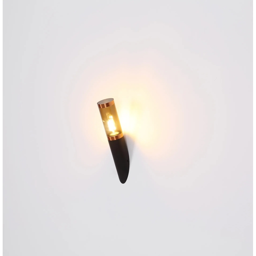 Globo - Outdoor wall light 1xE27/23W/230V IP44 black/copper