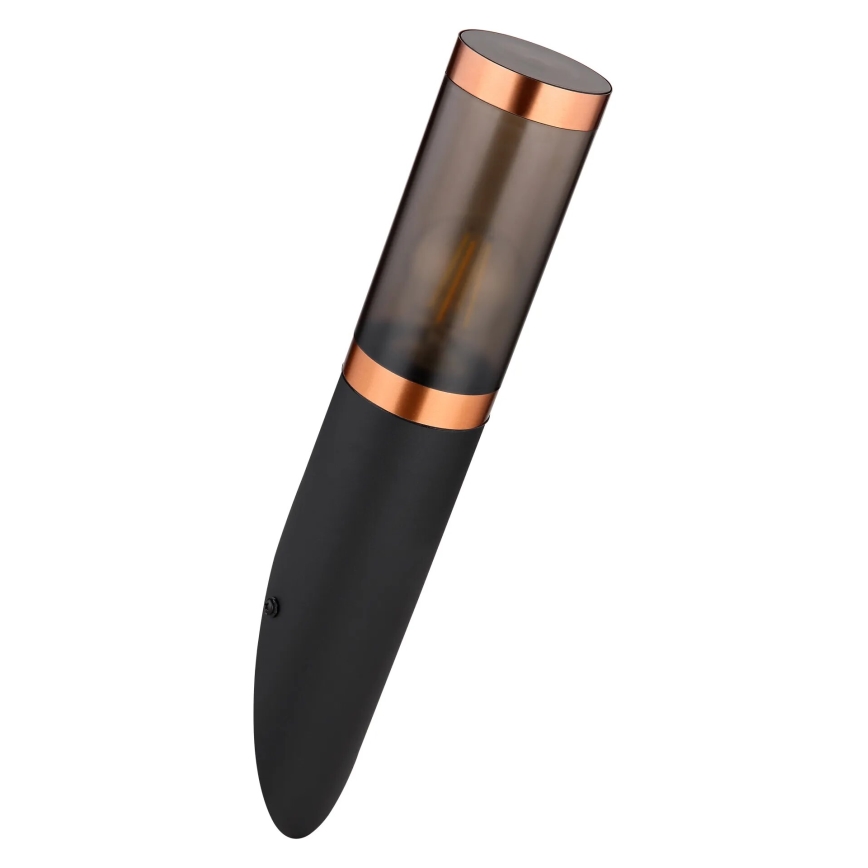 Globo - Outdoor wall light 1xE27/23W/230V IP44 black/copper