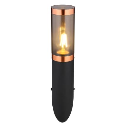 Globo - Outdoor wall light 1xE27/23W/230V IP44 black/copper