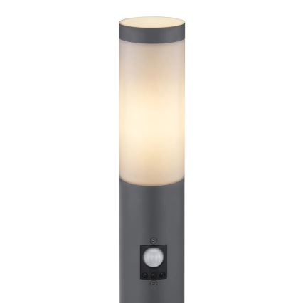 Globo - Outdoor lamp with sensor 1xE27/15W/230V IP44 80 cm anthracite