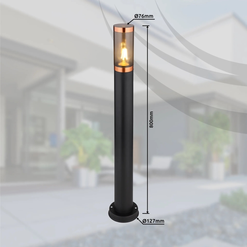 Globo - Outdoor lamp 1xE27/23W/230V IP44 80 cm black/copper