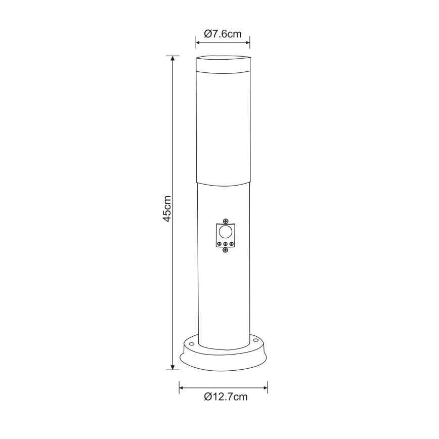 Globo - Outdoor lamp with sensor 1xE27/60W/230V 45 cm IP44