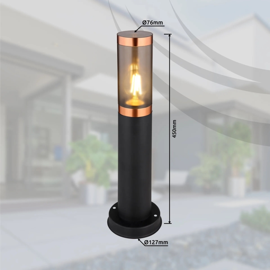 Globo - Outdoor lamp 1xE27/23W/230V IP44 45 cm black/copper