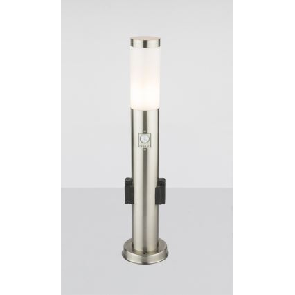 Globo - LED Outdoor lamp with a sensor and 2 sockets LED/9W/230V 60 cm SCHUKO IP44