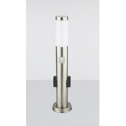 Globo - LED Outdoor lamp with a sensor and 2 sockets LED/9W/230V 60 cm SCHUKO IP44