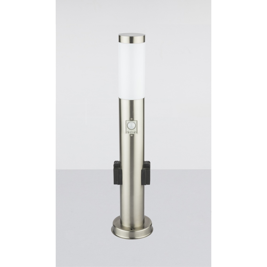 Globo - LED Outdoor lamp with a sensor and 2 sockets LED/9W/230V 60 cm SCHUKO IP44