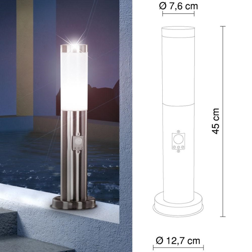 Globo - Outdoor lamp with a sensor 1xE27/60W/230V IP44