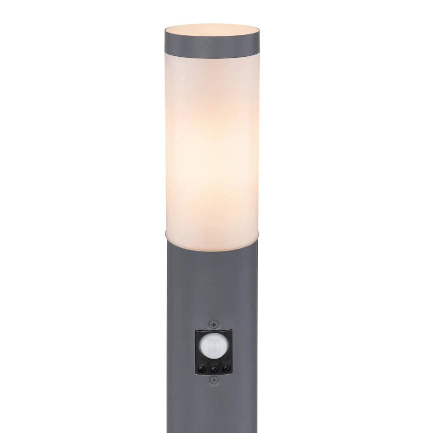 Globo - Outdoor lamp with sensor 1xE27/15W/230V IP44 110 cm anthracite