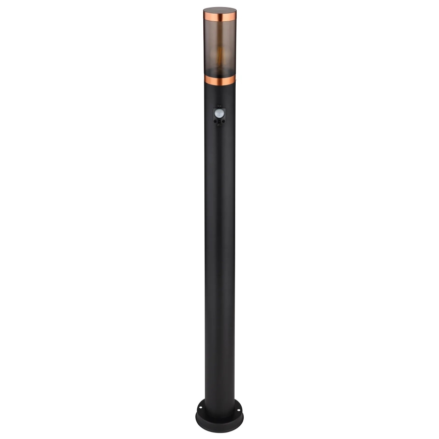 Globo - Outdoor lamp with sensor 1xE27/15W/230V IP44 110 cm black/copper