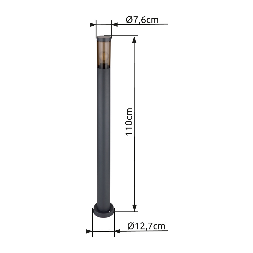 Globo - Outdoor lamp 1xE27/23W/230V 110 cm IP44