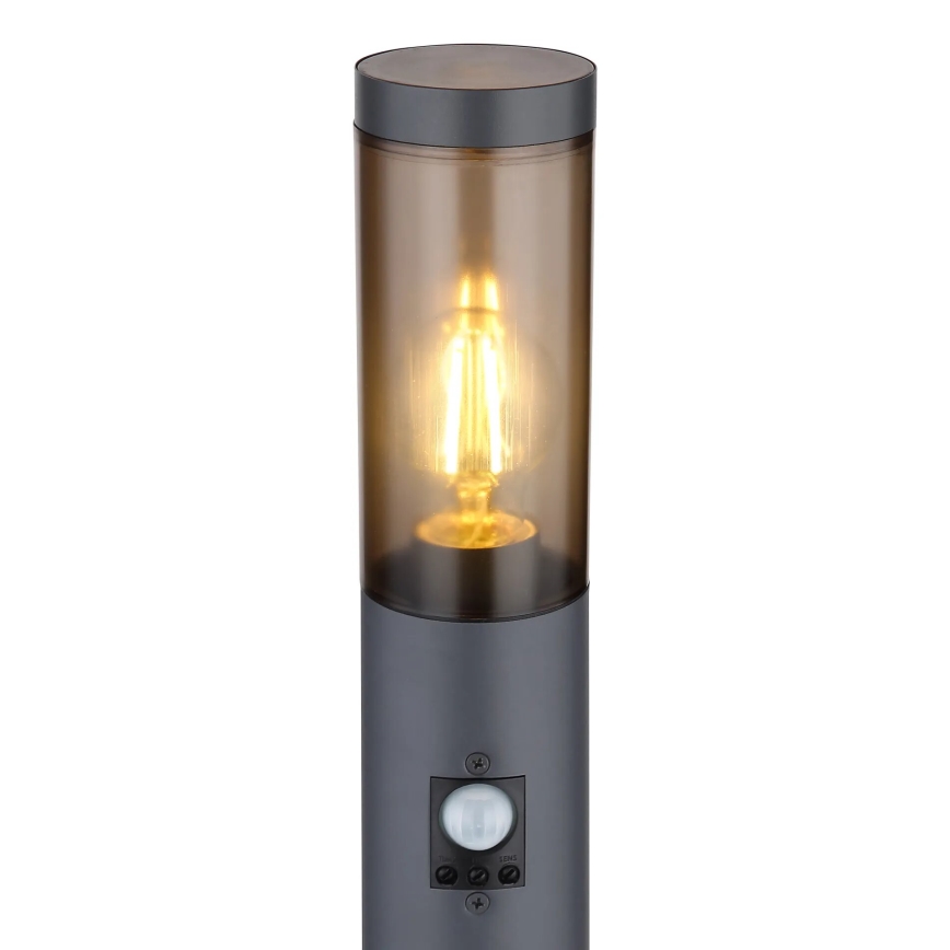 Globo - Outdoor lamp with sensor 1xE27/15W/230V IP44 110 cm black