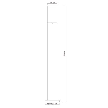 Globo - Outdoor lamp 1xE27/15W/230V 80 cm IP44