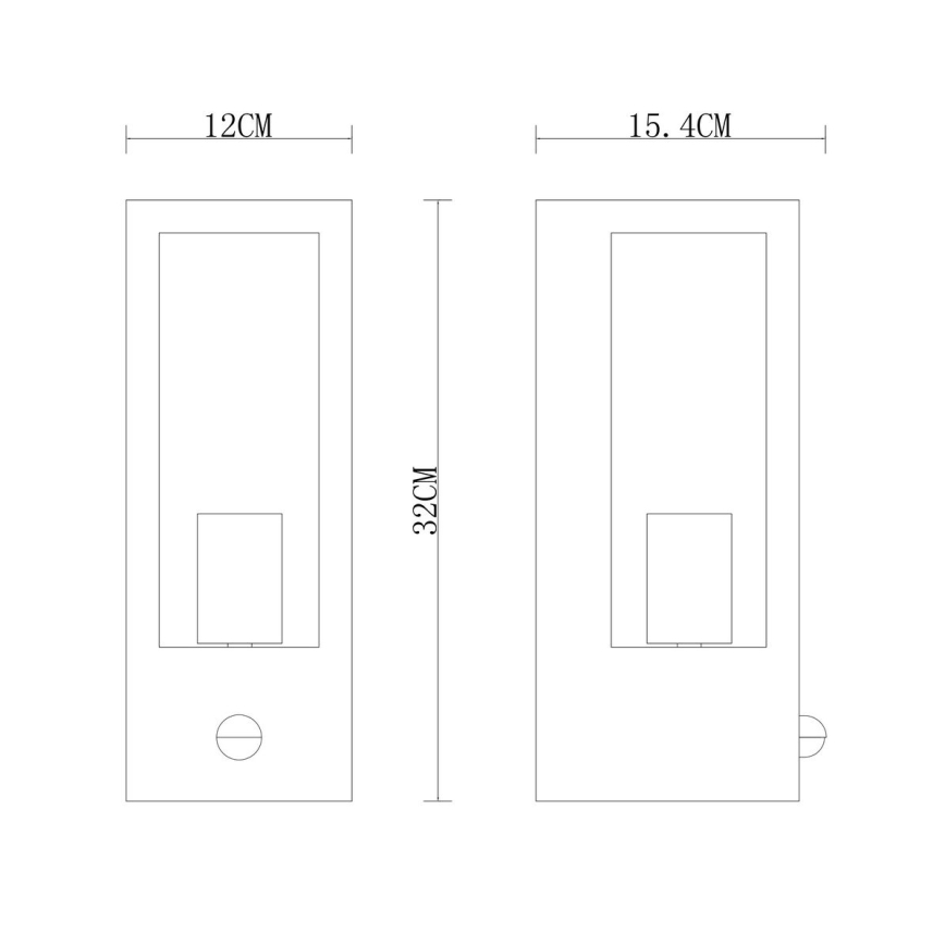 Globo wall light with sensor 1xE27/60W/230V IP44